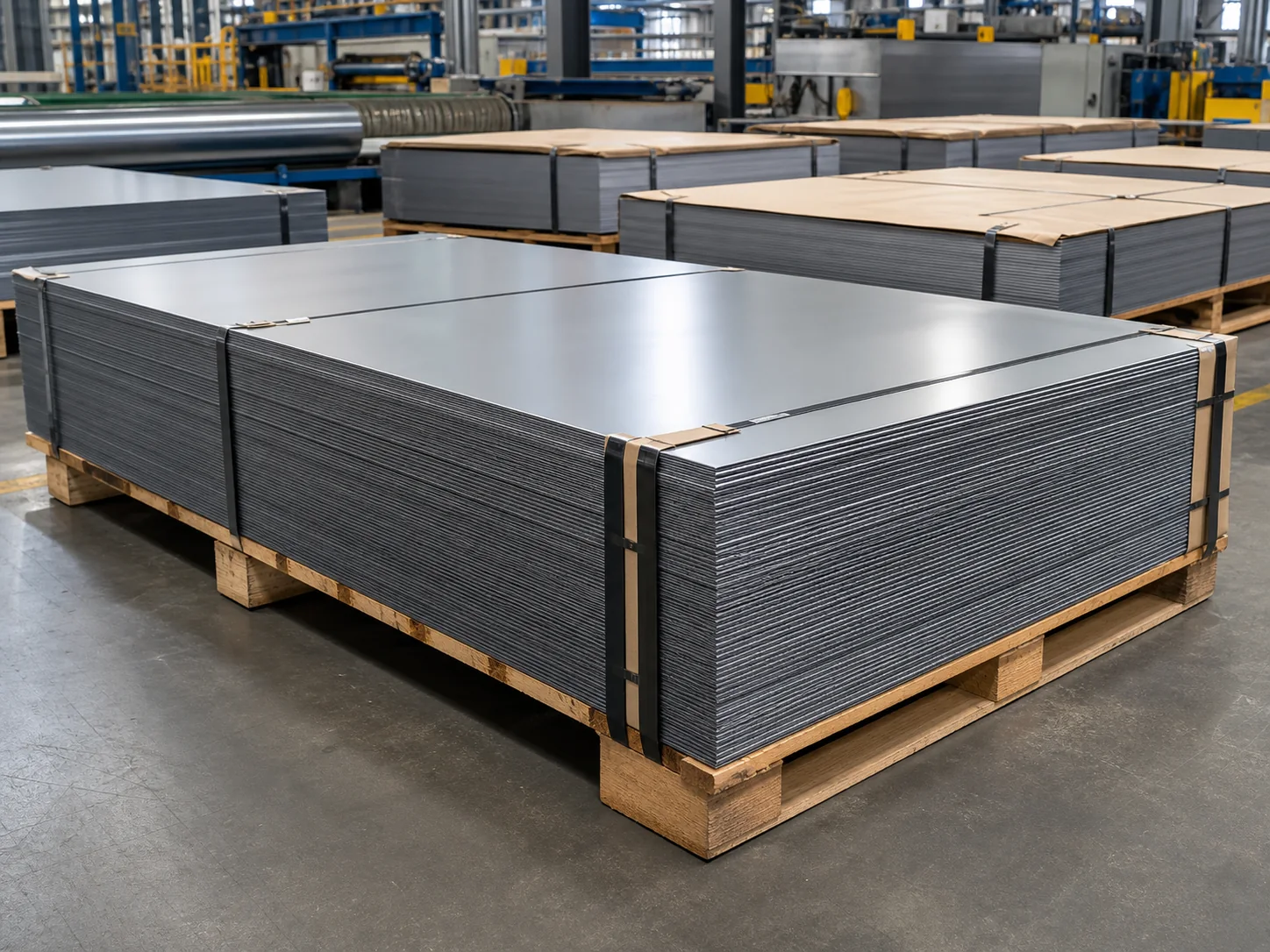 Cut-to-length cold rolled steel sheet with flat bundle packing