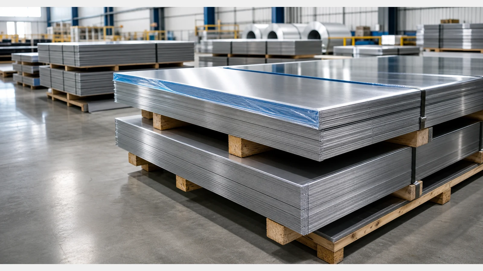 Stainless steel sheet surface for industrial fabrication and visible finish review