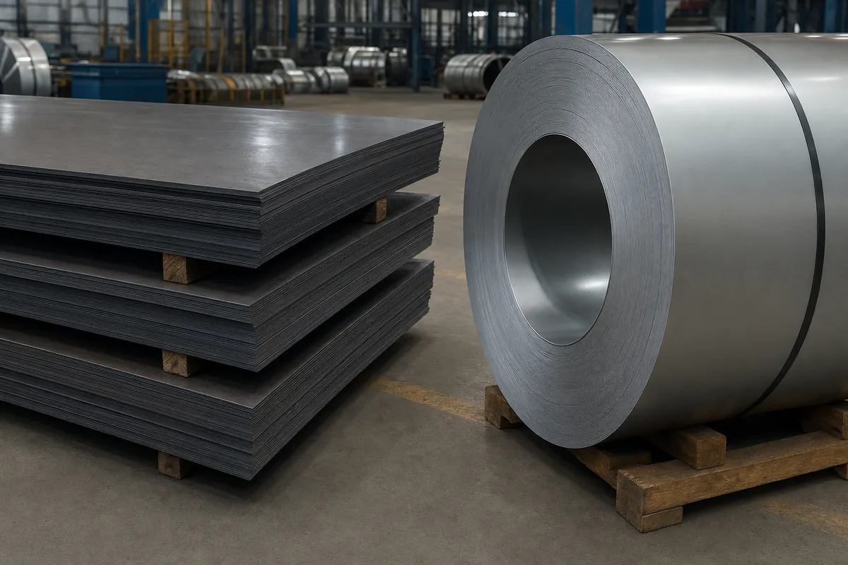 Hot rolled and cold rolled steel sheet forms for industrial RFQs